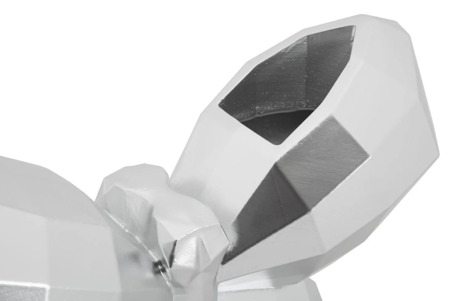 Vase Papillon en Résine Argentée