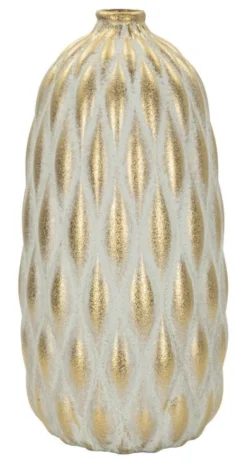 Vase Pépitas or et blanc