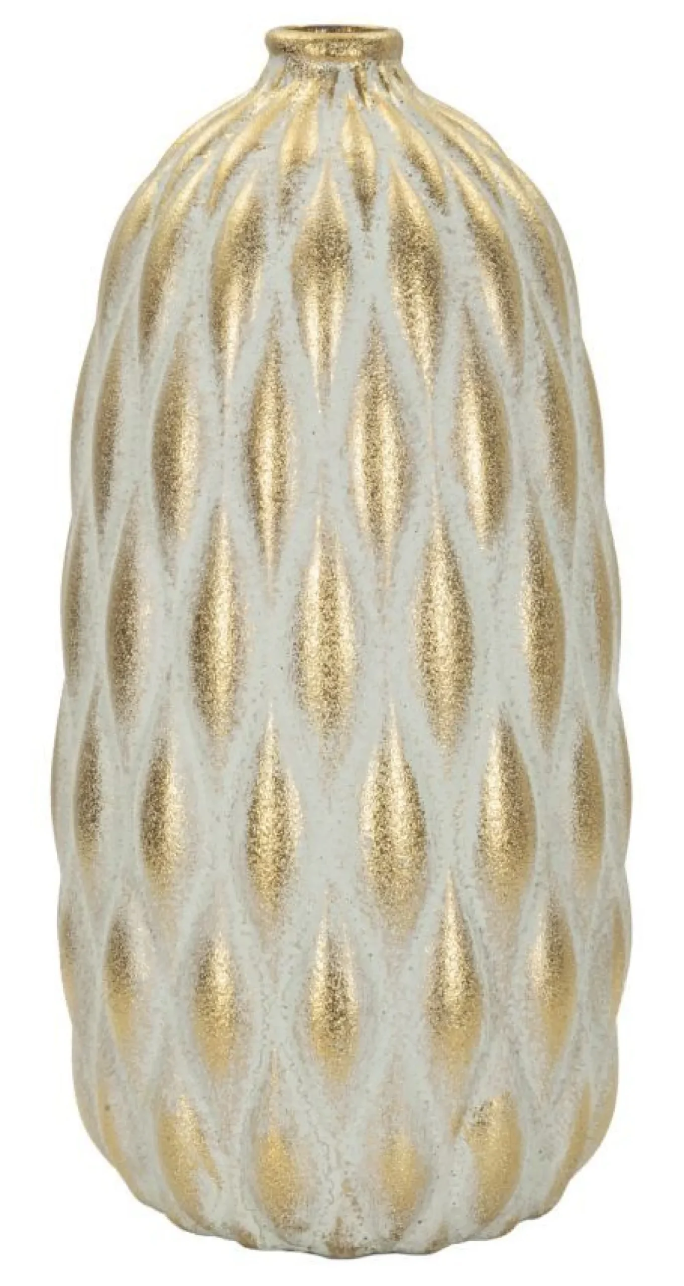 Vase Pépitas or et blanc