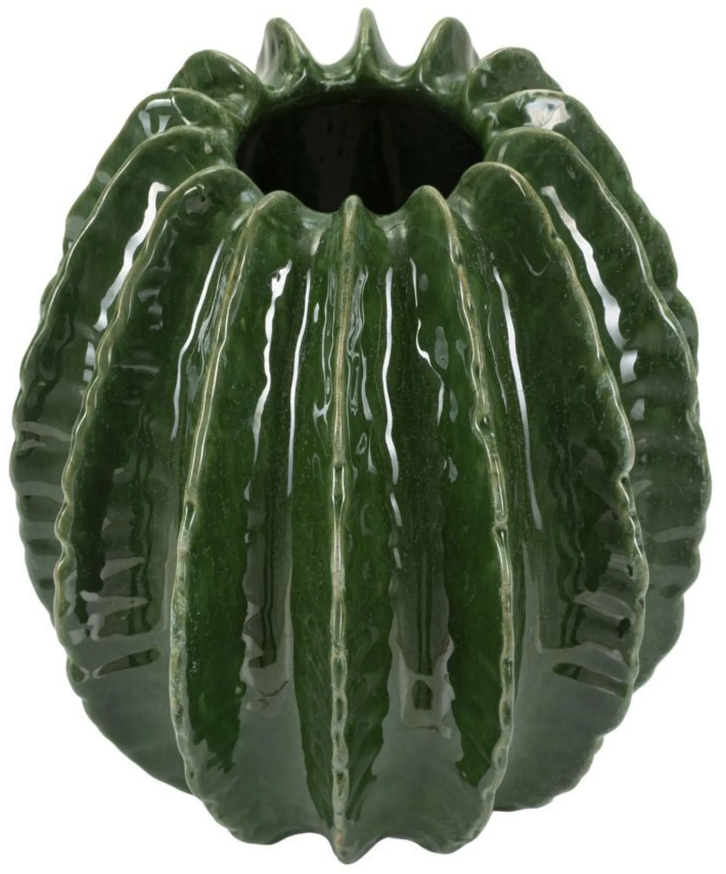 Vase rond Cactus finition brillante
