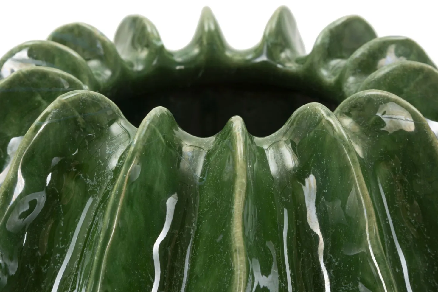 Vase rond Cactus finition brillante