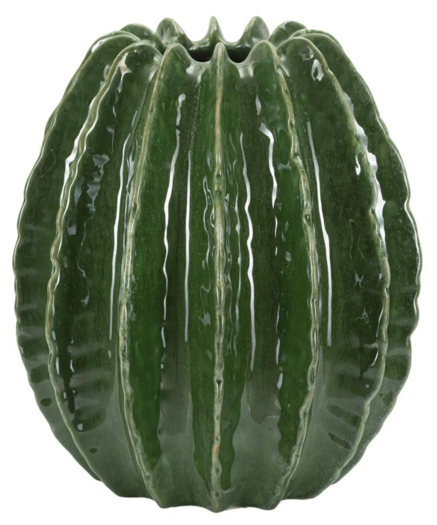 Vase rond Cactus finition brillante