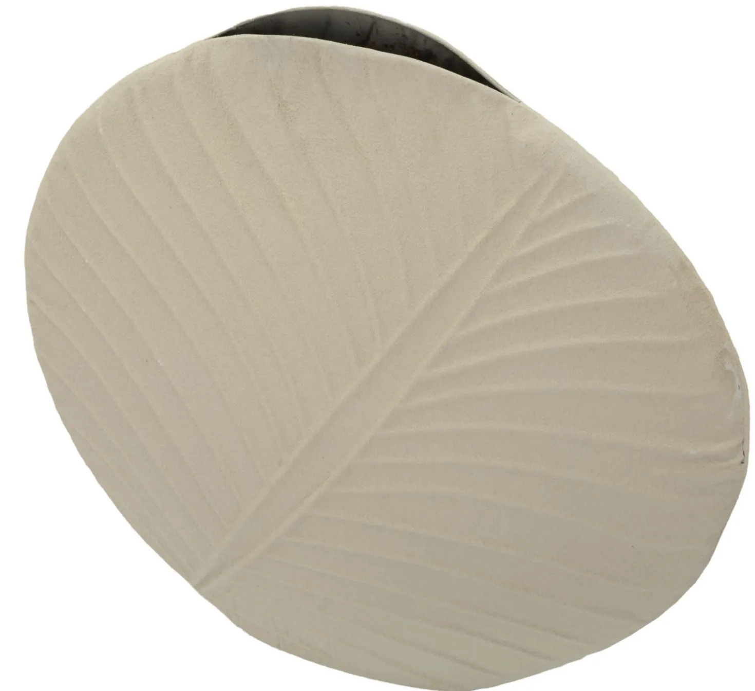 Vase rond Dune finition texturée beige