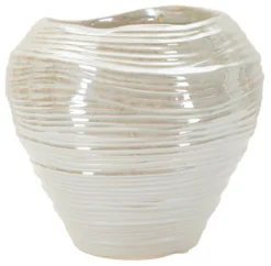 Vase rond effet perlé