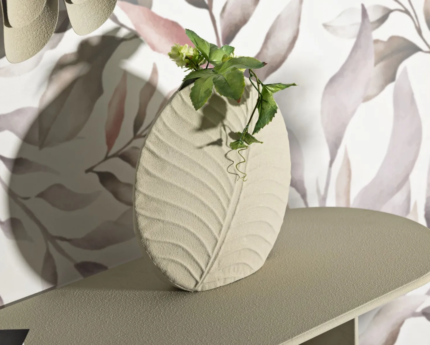 Vase rond effet sable
