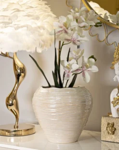Vase rond Perly finition nacrée
