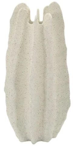 Vase sculptural en résine polyester Beige