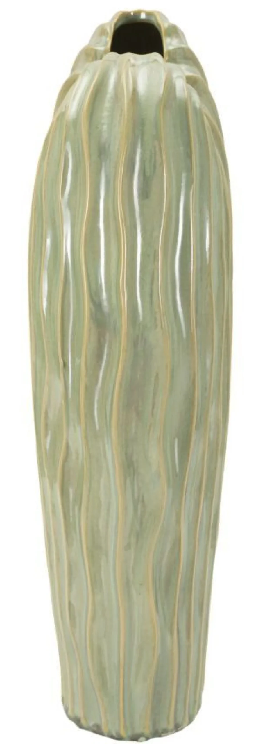 Vase sinueux finition brillante couleur neutre