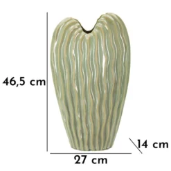 Vase sinueux finition brillante couleur neutre