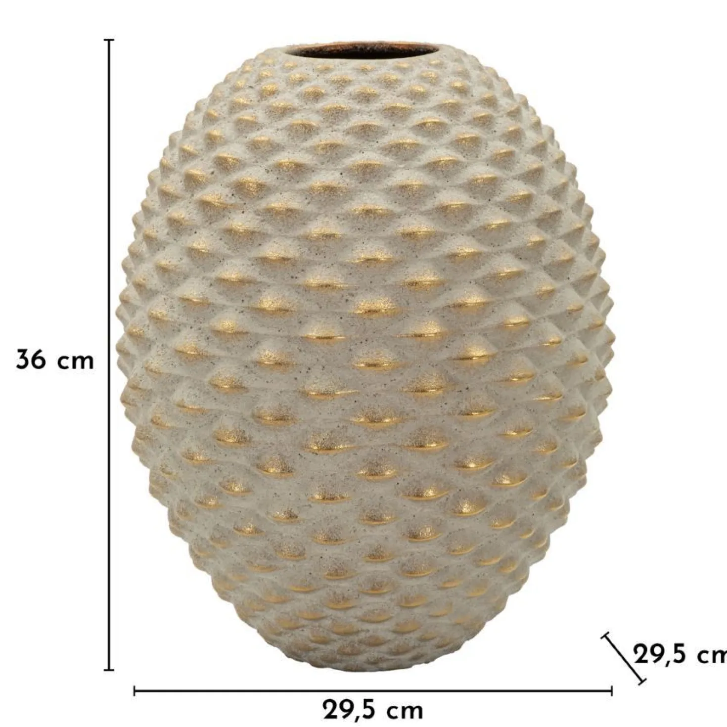 Vase sphérique en relief effet bijou