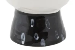Vase visage Porcelaine Blanche base Noir