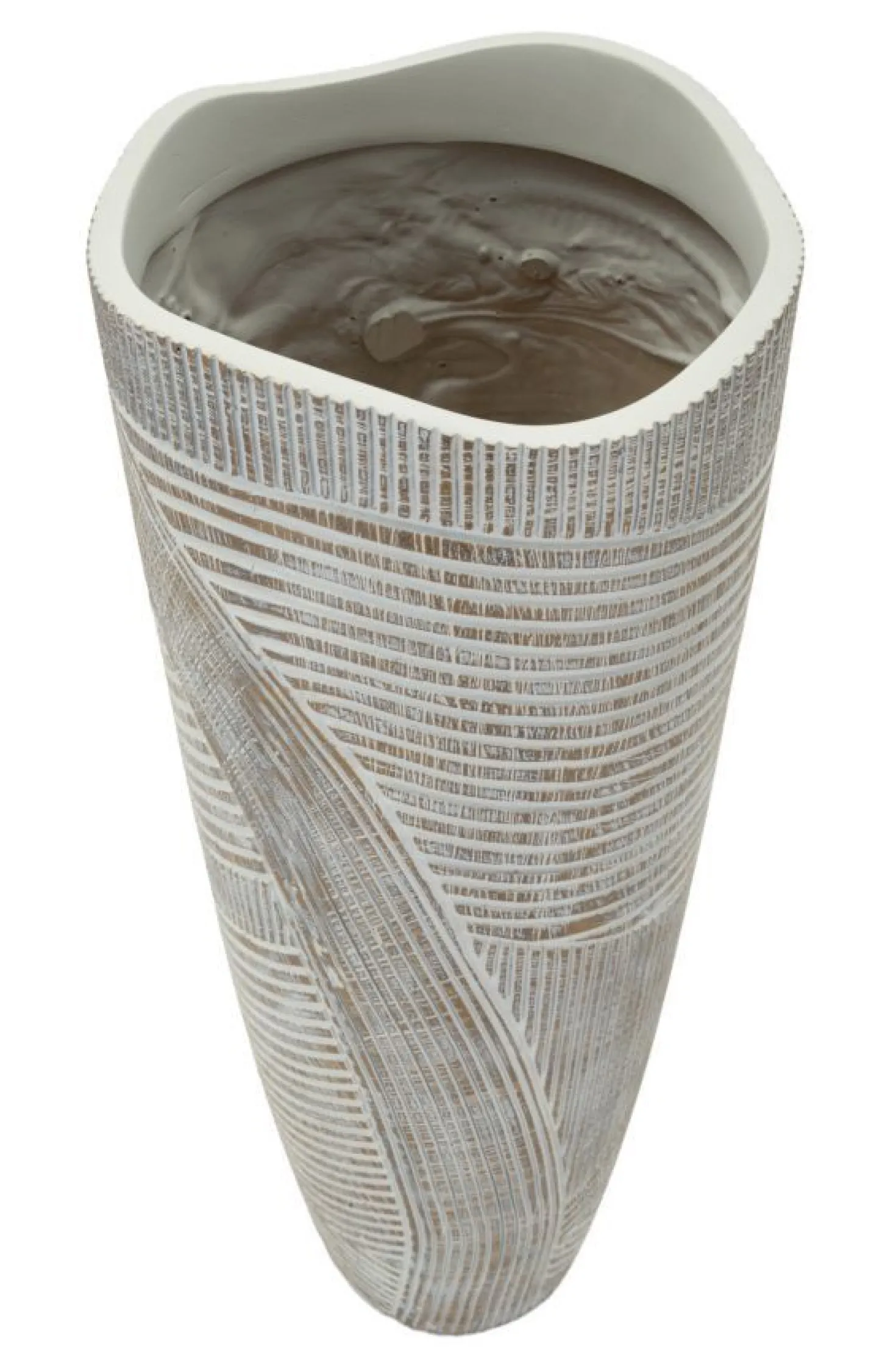 Vase Woodey Résine effet Bois