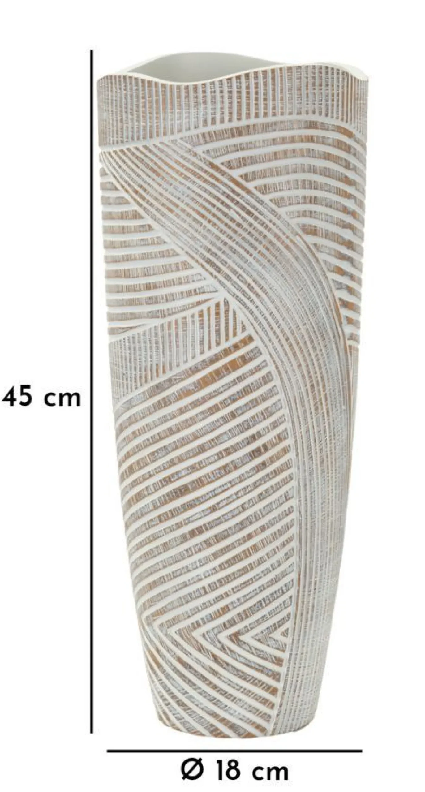 Vase Woody Résine effet Bois