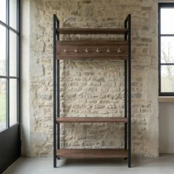 Vestiaire avec étagères et patères Marcadet Chêne