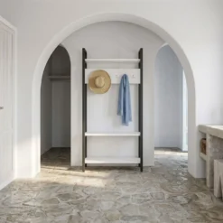 Vestiaire avec étagères et patères Marcadet Blanc